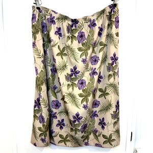 Blair Women's Elastic Waist Floral A-line Midi Skirt Size 2XL - Altered